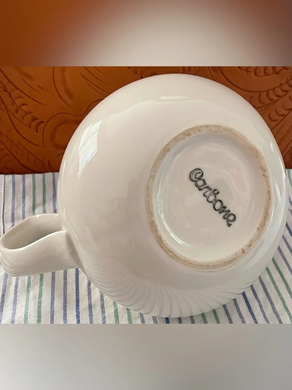Vintage CarBone Pear Teapot - Mid-Century Italian Ceramic Tea Pot